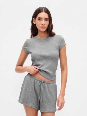 Camiseta de pijama con estampado de gofres