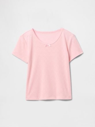 Camiseta de pijama infantil de punto pointelle reciclado