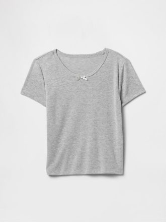 Camiseta de pijama infantil de punto pointelle reciclado