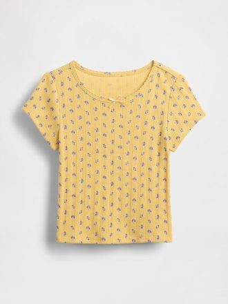 Camiseta de punto acanalado para bebés y niños pequeños