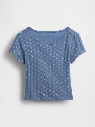 Camiseta de punto acanalado para bebés y niños pequeños