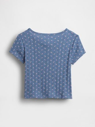 Camiseta de punto acanalado para bebés y niños pequeños