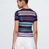 Camiseta de suéter de canalé transparente