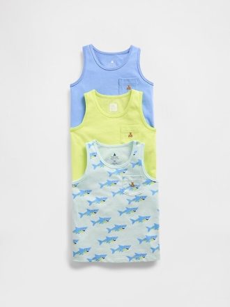 Camiseta de tirantes con bolsillos para bebés y niños pequeños (paquete de 3)