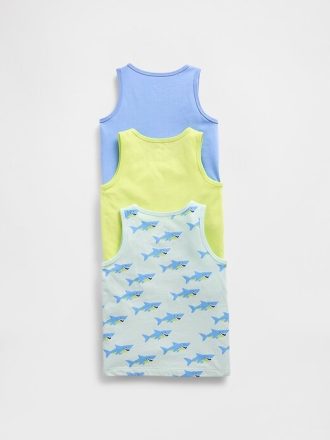 Camiseta de tirantes con bolsillos para bebés y niños pequeños (paquete de 3)