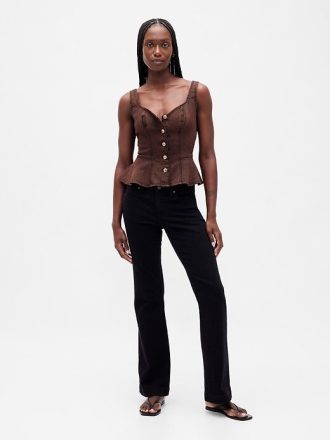 Camiseta de tirantes vaquera con peplum