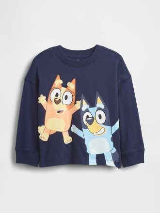 Camiseta gráfica azul para bebé y niño pequeño