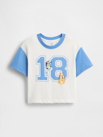Camiseta gráfica azul para bebé y niño pequeño