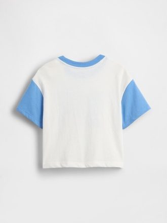 Camiseta gráfica azul para bebé y niño pequeño