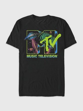 Camiseta gráfica con el logotipo de MTV Space