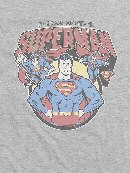 Camiseta gráfica con pose de héroe vintage de Superman Camiseta gráfica con pose de héroe vintage de Superman
