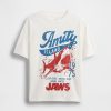 Camiseta gráfica de algodón orgánico de peso pesado para niños Camiseta gráfica de algodón orgánico de peso pesado para niños