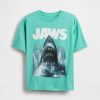 Camiseta gráfica de algodón orgánico de peso pesado para niños Camiseta gráfica de algodón orgánico de peso pesado para niños