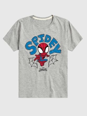 Camiseta gráfica de manga corta con dibujo de Spidey Doodle de Marvel para niños pequeños