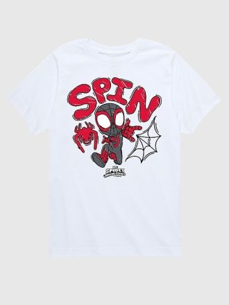 Camiseta gráfica de manga corta Marvel Spin Doodle para niños pequeños