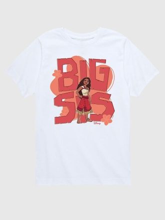Camiseta gráfica de manga corta para niña pequeña Moana 2 Big Sis Moana