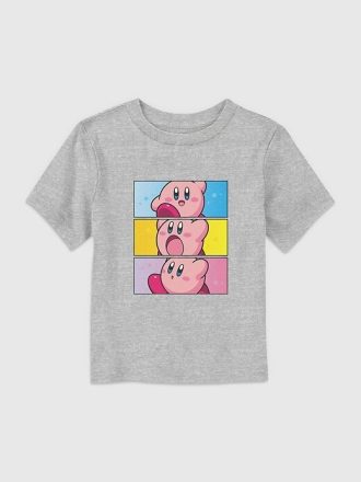 Camiseta gráfica de paneles Kirby de Nintendo para niños pequeños