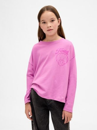 Camiseta gráfica extragrande de Super Mario para niños