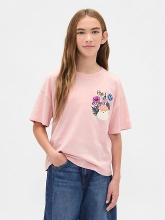 Camiseta gráfica extragrande para niños