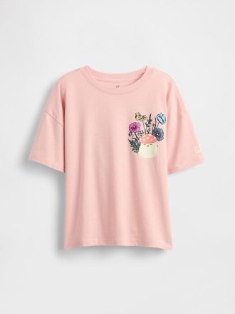 Camiseta gráfica extragrande para niños