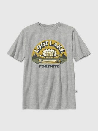 Camiseta gráfica infantil de Fortnite Loot Lake