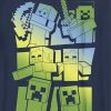 Camiseta gráfica infantil de Minecraft Steve y Alex contra Mobs Camiseta gráfica infantil de Minecraft Steve y Alex contra Mobs