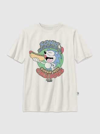 Camiseta gráfica infantil de Sonic The Hedgehog y Chilidogs
