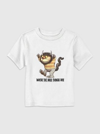 Camiseta gráfica para niños pequeños “Donde viven los monstruos”