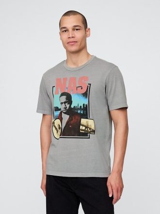 Camiseta gráfica relajada Nas