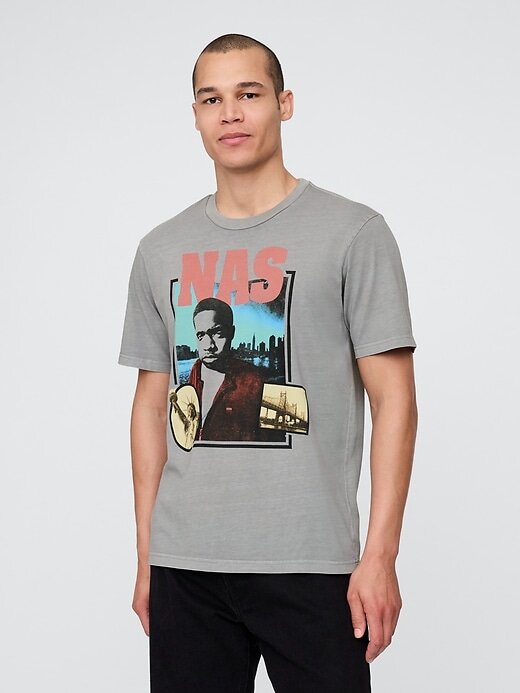 Camiseta gráfica relajada Nas Camiseta gráfica relajada Nas