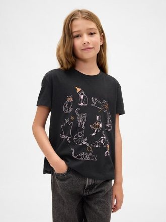 Camiseta gráfica relajada para niños