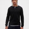 Camiseta Henley de punto doble Camiseta Henley de punto doble