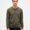 Camiseta Henley de punto doble Camiseta Henley de punto doble