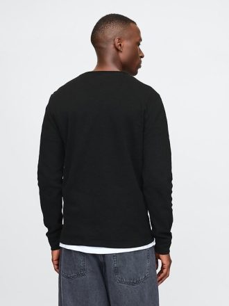 Camiseta Henley de punto doble