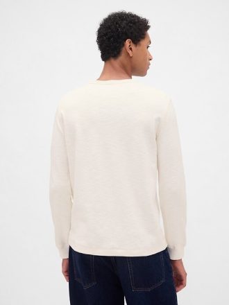 Camiseta Henley de punto doble