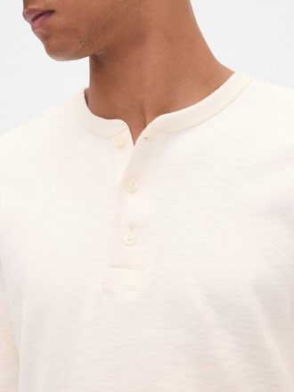 Camiseta Henley de punto doble