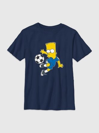 Camiseta infantil con gráfico de fútbol de Bart Simpson Camiseta infantil con gráfico de fútbol de Bart Simpson
