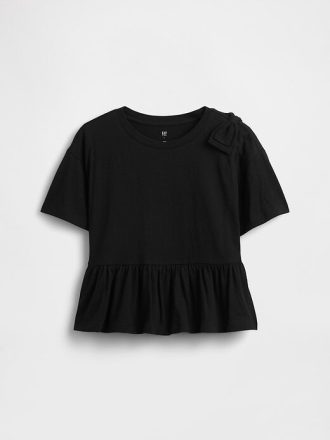 Camiseta infantil con lazo y peplum Camiseta infantil con lazo y peplum