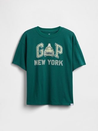 Camiseta infantil con logotipo gráfico relajado