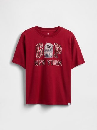 Camiseta infantil con logotipo gráfico relajado