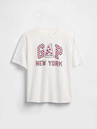 Camiseta infantil con logotipo gráfico relajado