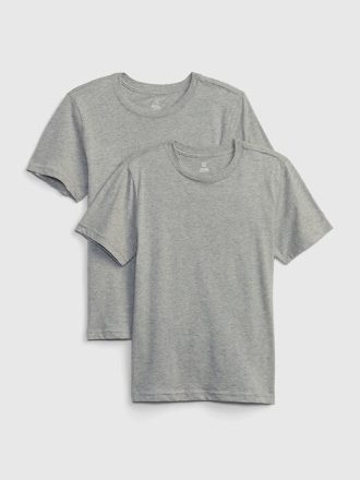 Camiseta interior de algodón orgánico para niños (paquete de 2)