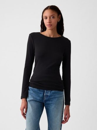 Camiseta moderna de cuello redondo Camiseta moderna de cuello redondo