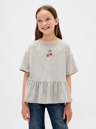 Camiseta peplum gráfica para niños Camiseta peplum gráfica para niños