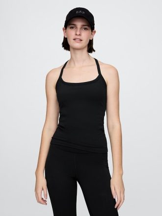 Camiseta sin mangas con espalda nadadora lisa GapFit