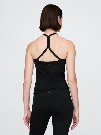Camiseta sin mangas con espalda nadadora lisa GapFit