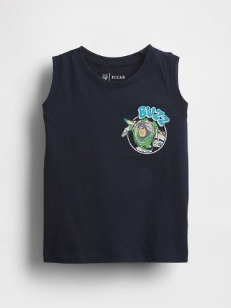 Camiseta sin mangas con estampado de Disney para bebés y niños pequeños de Gap