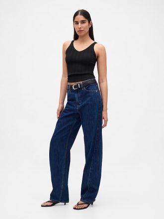 Camiseta sin mangas de canalé