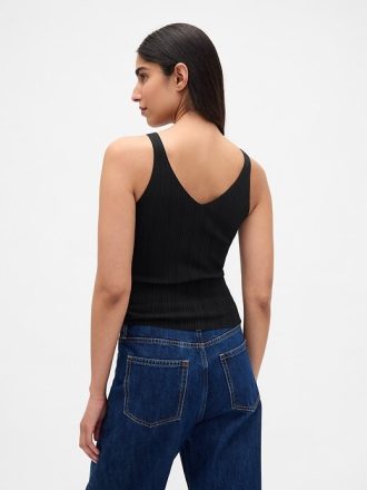Camiseta sin mangas de canalé