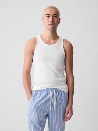 Camiseta sin mangas de canalé (paquete de 2)